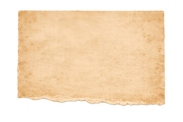 Fototapeta premium Aged paper background with rough torn bottom edge creating vintage frame for text or graphic design