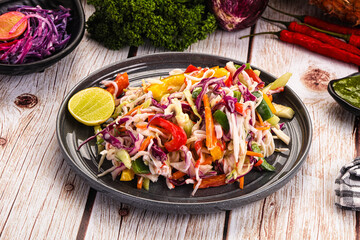 Fresh crab salad with cabbage © Andrei Starostin