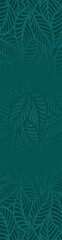 Teal leaf pattern background texture design