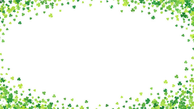 Green shamrock frame for St. Patrick's Day celebration