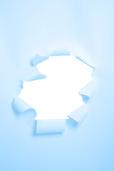 a sheet of torn paper , a template for the design of frames, a mockup