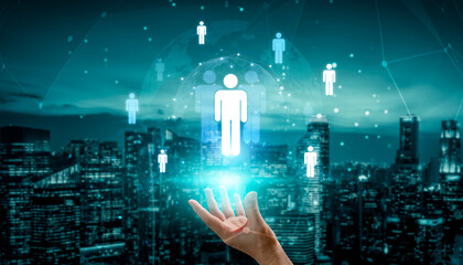 A concept of global leadership and network influence. A central team or individual connects with a...