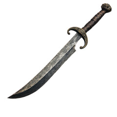 old pirate sword isolated on transparent background