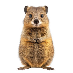 Fototapeta premium Cute beaver isolated cutout on transparent background