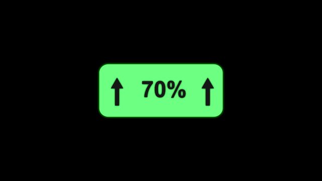 70 Percentage Growth Animation