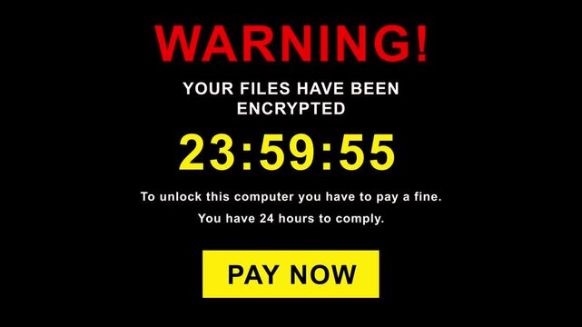 Screen locking ransomware - ransom message