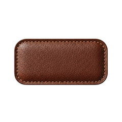 Brown leather wallet pocket isolated on transparent background