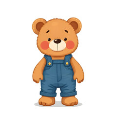 Obraz premium teddy bear, bear, cartoonbear, cute, kawaii, funny, illustration, character, mascot, toy, plushie, stuffedtoy, soft, cuddly, hug, love, sweet, friendly, kids, child, baby, nursery, animal, brown, furr