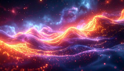 Cosmic Symphony - A Vibrant Nebula of Light and Color.