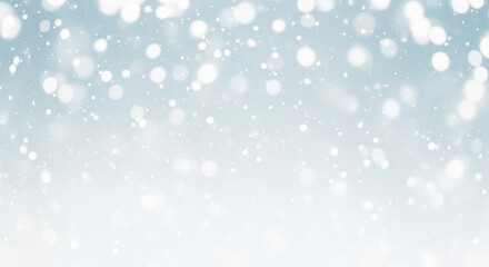 Fototapeta premium Snowflakes falling gently on serene winter background