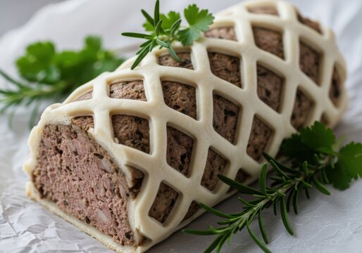 A delicious meat pie, also known as a pt en crote, is a savory french dish made with seasoned ground meat encased in a pastry crust, often garnished with fresh herbs