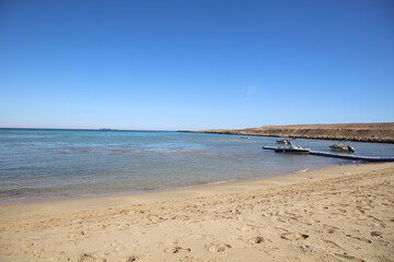 A wide angle shot of the Beach