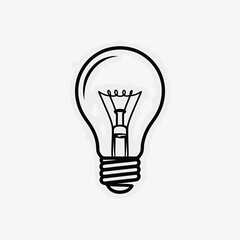 Obraz premium Light bulb with glowing filament idea inspiration creativity desig