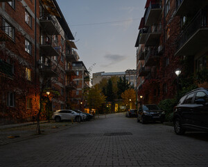 Red Brick Apartment Blocks in Saburtalo Neighborhood Tbilisi