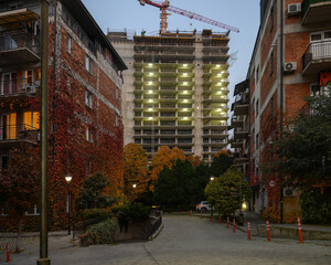Red Brick Houses in Saburtalo Residential District Tbilisi