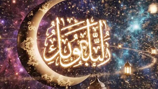 Cosmic Blessing &ndash; Ramadan Mubarak in Starry Light
