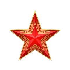 Obraz premium Red star with gold embellishments