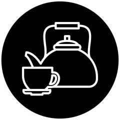 Obraz premium Kettle Icon Button, Mini Illustration Relate To Food, Gastronomy. Use For Modern Concept, Ui, Ux Web And App Development.