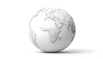 Obraz premium Monochrome Earth Globe - A Minimalist Representation of Our World.