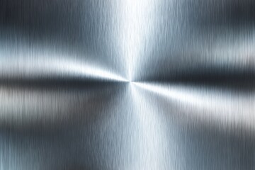 Brushed metal surface with radial light reflections creates a modern texture.