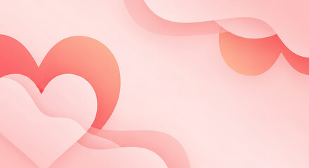 Soft drifting hearts and layered pink waves create a gentle romantic atmosphere. Great for Valentine’s content, wedding themes, invitations, posters, digital designs, and sweet emotional visuals.