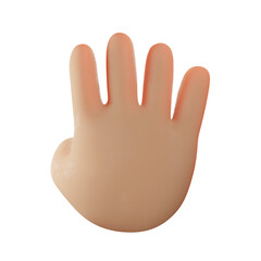 Obraz premium Counting with Four: A digital illustration of a hand displays four fingers, signifying a count or a gesture. This vibrant image uses light and shadow to showcase form, perfect for educational content.