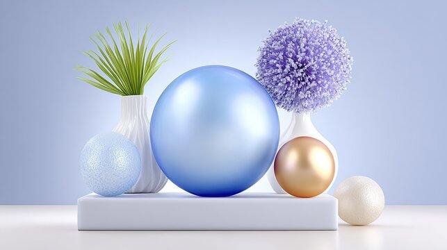 Clean abstract blue objects ideal for contemporary commercial projects.