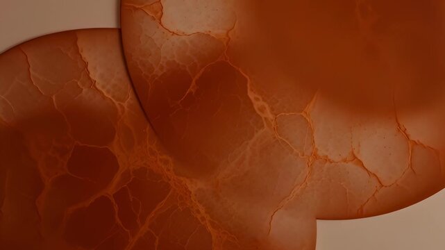 Macro closeup of orange cracked surface texture