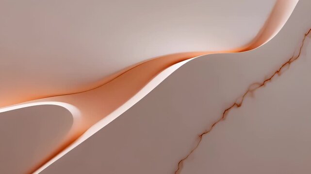 Soft peach dunes with smooth curved ridges and sandstone texture in a calm desert landscape