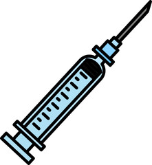 Fototapeta premium vector illustration of a syringe