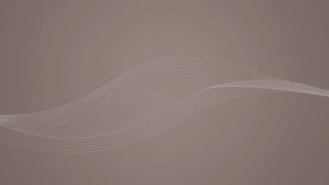 Abstract beige gray background with flowing wave lines and soft texture