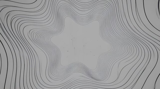 Abstract concentric contour lines forming a starlike central pattern