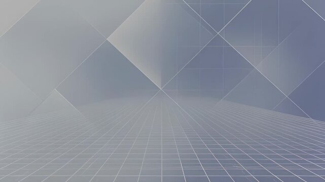 Abstract geometric tile pattern with perspective grid