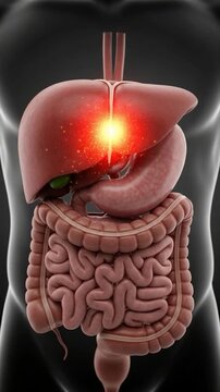 Liver Inflammation Digestive System Medical Animation