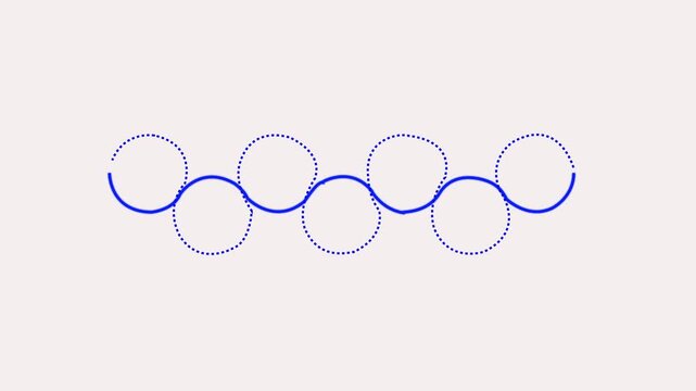 Educational Process Timeline Infographic with Learning  Language knowledge Social communication linear Icons and 4K VIDEO .