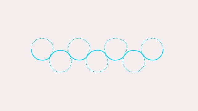 Educational Process Timeline Infographic with Learning  Language knowledge Social communication linear Icons and 4K VIDEO .