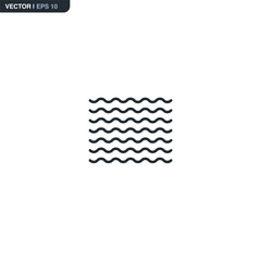 Waves, linear style sign for mobile concept and web design