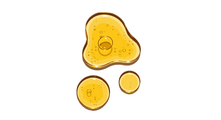 Fototapeta premium Illustration of yellow cells varying in size and shape displayed on a plain background from a direct viewpoint