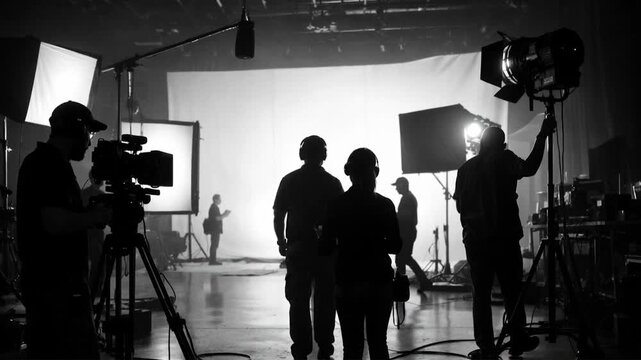 Video production team at work