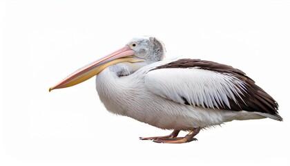 Obraz premium Pelican with long bill and dark wing feathers