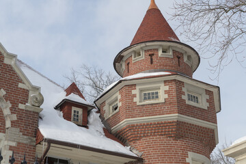 Obraz premium Casa Loma Carriage House & Stables, built 1906–1907 for Sir Henry Pellatt, designed by E.J. Lennox in Gothic Revival style, located at 330 Walmer Rd, Toronto