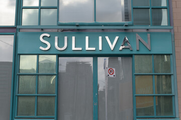 Naklejka premium sign on the exterior of Sullivan Entertainment, a movie studio, located at 110 Davenport Rd, Toronto