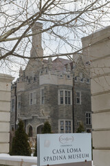 Naklejka premium exterior of Casa Loma, a Gothic Revival mansion in Toronto, designed by E.J. Lennox for Sir Henry Pellatt, built 1911–1914 as an opulent private residence; located at 1 Austin Terrace