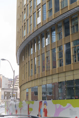 Naklejka premium close-up of Park Road Condos under construction at 717 Church St, Toronto