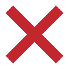 Obraz premium Red Cross Sign. Red Cross Mark, No, Delete Icon. Stop Sign, Cancel Symbol. 