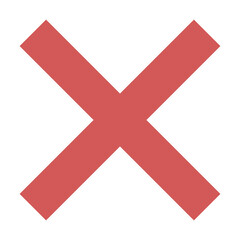 Obraz premium Red Cross Sign. Red Cross Mark, No, Delete Icon. Stop Sign, Cancel Symbol. 