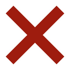 Fototapeta premium Red Cross Sign. Red Cross Mark, No, Delete Icon. Stop Sign, Cancel Symbol. 
