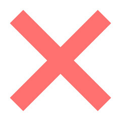 Fototapeta premium Red Cross Sign. Red Cross Mark, No, Delete Icon. Stop Sign, Cancel Symbol. 