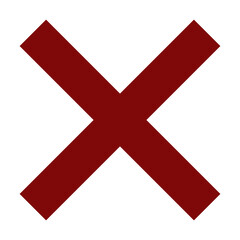 Obraz premium Red Cross Sign. Red Cross Mark, No, Delete Icon. Stop Sign, Cancel Symbol. 
