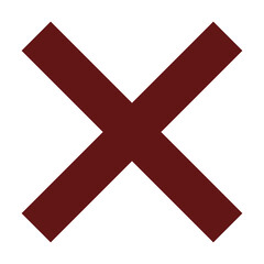 Obraz premium Red Cross Sign. Red Cross Mark, No, Delete Icon. Stop Sign, Cancel Symbol. 